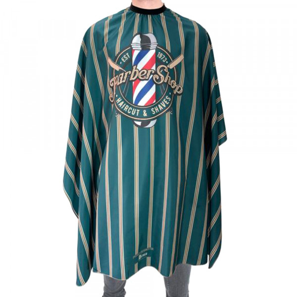 Detreu Barber Haarschneide Umhang Green Gold Pole