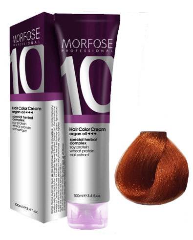 Morfose 10 Creme Haarfarbe Farbton Nr.: 8.34 helles Kupferbraun