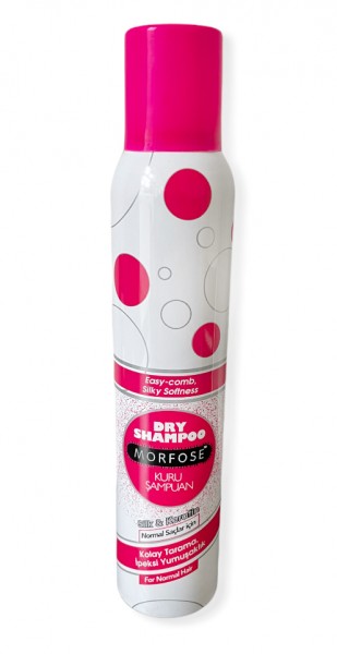 Morfose Silk & Keratin Trockenshampoo 200 ml gegen fettiges Haar und für mehr Glanz und Geschmeidigkeit
